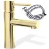 Rea TESS LIGHT GOLD RUBINETTO LAVABO BASSO Miscelatore da bagno in ottone Miscelatore monocomando caldo e freddo regolabile (Oro)