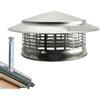 GENERIC Comignoli per | Copertura per tetto per caminetto in acciaio inox | Copertura per con tappo di sfiato | Articoli per la casa per tetti a prova di pioggia e uccelli, adatti a camini di tu