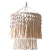 Baoblaze Paralume in Macramè Boho, Lampadario con Nappa Intrecciata, Copertura per Plafoniera, Decorazione per Plafoniera per Decorazione di Nozze per La Casa, Telaio in metallo 30x40 cm