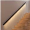 liu san xiao Corrimano in Alluminio A LED per Scale Interne ed Esterne - Maniglia di Sicurezza Illuminata per Interni, Garage, Loft, Hotel (Colore: Nero, Taglia: 59/1.5m)