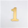 Yooumilife Numeri Civici Da 3 Pollici, Numero Di Porta Moderno In Metallo Ottone, 8 Cm, Lettere Dorate Per Indirizzo Di Cassetta Postale, Segno Decorativo Per Esterni, Per Camera D'hotel, Giardino(1)