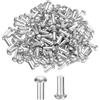 QUARKZMAN 150 Pcs Rivetti Testa Brazier in Alluminio Solido Diametro M4 x Lunghezza 10mm Rivetti Testa Tonda in Alluminio per Riparazione Barche Macchinari Aerei Industria Automobilistica