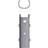 Generico MARRA EDILE SET 5 PEZZI PALO CON ASOLE ESTERNE PALI VIGNETO RECINZIONE ACCIAIO ZINCATO H 250 CM