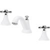 SUONTY Rubinetto da bagno a 3 fori, resistente alla corrosione, per lavabo, per bagno, cucina, docce, bianco