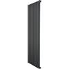 Monster Shop Radiatore Piatto a Colonna Singola 1600 x 560 mm Verticale Design Moderno Acciaio al Carbonio Riscaldamento Centrale Antracite Opaco con Kit Fissaggio e Spazzola