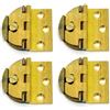AERREGI SET CERNIERE ALI ZANCATE CON ASOLA | DIMENSIONI 40X40MM | PER MOBILI ANTICHI CP07 + CP81 (4, OTTONE)