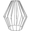 LEDSone Paralume per lampada a sospensione a soffitto con telaio in metallo bianco in stile vintage (Cromo S1)
