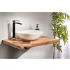SPONHOLZ - Top per lavabo in legno massello di rovere oliato (60 x 50 cm)