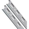 PRIOstahl Sistema di mensole a guida per parete Argento - 2 pezzi Guida da parete a 2 vie 2000mm Scaffale - Sistema di stoccaggio a parete per garage, cantina, officina