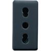 Gewiss 81033S GW21203 System Presa Frutto, 2P+T 16 A, Bivalente, Nero