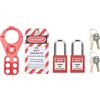 Sonew Lockout Tagout Kit con Safety Hasp, Lockout Tag, Red Loto Locks, Lucchetto Loto Tag Keys a Prova di Manomissione per Attrezzature Industriali
