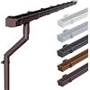 INEFA Set 2x grondaia in plastica NW68 / 68 mm - grondaia a cassetta 3 m marrone scuro - kit grondaia con pluviale PVC-U per casetta da giardino - 2 lati tetto