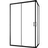 Parama Box Doccia Angolare 80x100 cm Vetro Trasparente 4 mm Profili Neri H185cm Mod. Willis