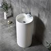 OGOMONDO Lavabo Monoforo Free Standing Klaus Plus Artificial Stone Bianco Opaco Matt