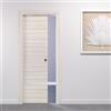 FIP Porte Italiane, Porta Scorrevole Interno Muro, Porta a Scomparsa in Legno, Telaio in HDF e Coprifili Waterproof, Colore Palissandro White, 80x210 cm, con Serratura Ottone Lucido