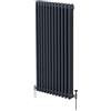 Monster Shop Radiatore Termosifone a 3 Colonne 1800mm x 562mm Moderno Centralizzato Grigio antracite in Acciaio Inox Verticale a Parete Cucina Soggiorno Bagno Kit di Fissaggio e Spazzola Inclusi