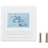 Miskall Termostato Fan Coil, LCD da 5 ℃ a 35 ℃ Regolatore intelligente dello strumento di controllo della temperatura dell'aria condizionata per la casa