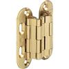 Gedotec Cerniera mobili Cerniera patta Cerniera per porta SEPA 180° per invisibile Fermata 3 Misure Ottone opaco - 52 x 18 mm