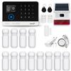 HUXGO, HXA003 Sistema di allarme wireless con 12 sensori di movimento e una seconda sirena wireless, Moduli: WiFi + GSM 4G, applicazione TUYA Smart, controllo del telefono, SMS, lingua italiana