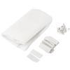 HOME ZEN HOUSEHOLD LINEN ZANZARIERA MAGICA MOSQUITO CON CALAMITA 140X240 PER BALCONE PORTA FINESTRA BUCHI PICCOLI (Bianco)
