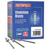 Faithfull - Rivetti lunghi in alluminio, 3 mm, confezione da 1.000