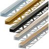 Dalsys Profilo terminale di transizione 100cm per 8 mm di spessore di copertura, per piastrelle, in alluminio, rovere