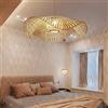 AHQX Epoca Ciondolo Luci Lampada A Sospensione Stile Retrò Bambù Rattan Intrecciato Appeso Pendenti Sala Vivente Lampada Decorazione Della Stanza Lampada Regolabile E27 Personalità Bambù Lampadario,100cm