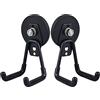 MUTUACTOR Ganci robusti rivestiti magneticamente, ganci da garage con terre rare per appendere crociera di classe, armadietti da cucina, porte metalliche (D66 mm 2 nero Hook)