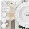 HEXIM Perfect stucco rosone - grande selezione di rosoni da soffitto in schiuma rigida PU, robusto, elemento decorativo (B3074 - Ø 700 mm) Bordo per lampadario medaglione decorazione interna