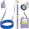 hillvert Pompa Sommersa per Pozzo Elettropompa Sommersa HT-ROBSON-SP1100-101 (6.000 l/h, 1.100 W, Acciaio Inox, Diametro: 95 mm)