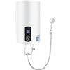 ClearFragrans Serbatoio elettrico da 2000 W, scaldabagno per doccia, con doccia, utile rubinetto, protezione contro le perdite, per cucina, WC, parrucchieri, bagno, roulotte (bianco, 35 L)