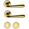AERREGI Coppia Maniglie per Porta Interna con Bocchette Patent | Modello Goccia in Oro Lucido | Design Ergonomico ed Elegante