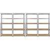 Monster Racking - 4 Scaffali Galwix in Acciaio Senza Bulloni Grigi 90cm x 30cm x 180cm