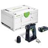 Festool Trapano avvitatore a batteria Festool CXS 18-Basic-3.0 con Systainer e batteria da 3,0 Ah