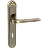 Domino Maniglia TIPO M3 BB-Buntbart 72 Guarnitura per maniglia per porte interne Targa lunga Set di maniglie per porte/Colore: Bronzo/Materiale: Alluminio