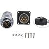 Hyuduo Connettore a Spina per Aviazione WS24 4 Paia Connettore Maschio Femmina per Pannello in Filo Metallico Presa da 10 Mm (10 Pin),Connettore Industriale