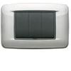 Vimar Serie Eikon - Placca Round 3 Modulo opaco verniciato argento metallico/A