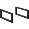 [en.casa] Set di 2 Supporti per Mobili Fai da Te Montaggio a Parete - (LaxA) 45x20 cm - 2 Staffe in Acciaio per Mensole/Piani di Appoggio - Supporto Fino a 50 kg - Nero opaco