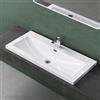 Mai & Mai Lavabo Incasso 100x48x13cm, Lavabo Sottopiano Lavandino Bagno da Marmo fuso Bianco, Colossum01-1000