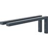 HOLZBRINK Supporti per mensole in metallo 45x15 cm HLA-B (2 pz) | Reggimensole da muro, staffe per mensole lavabo da appoggio, o soggiorno | Colore: Antracite
