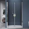 doporro Porta Box Doccia per Nicchia 120x195cm Cabina Doccia con 2 Ante Apertura Battente Porta Doccia in Vetro Temperato Trasparente Teramo24K