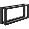 HOLZBRINK Supporti per mensole in metallo 45x20 cm HLA-A (2 pz) | Reggimensole da muro, staffe per mensole lavabo da appoggio, o soggiorno | Colore: Nero