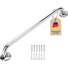 INTIRILIFE portasalviette in Acciaio Inox lucidato a Specchio - Lunghezza 60 cm e Diametro Asta 19 mm per Foratura - portasalviette Porta Asciugamani Bagno Sauna Cucina, Montaggio a Parete