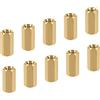 YOKIVE 10pz M5 Distanziatori, Ottone Esagonale PCB Distanziatori Dadi, Mantieni Altezza Uniforme, Ottimo per Scheda Madre, Circuito Scheda, Elettronica (Oro Tono, 15 Mm)
