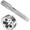 QUARKZMAN M14 x 1.5mm Metrico Macchina Filetto Maschiatura e Rotondo Matrice Set x 1 Set 4 Scanalatura Alta Velocità Acciaio per Lavorazione Ferramenta Strumento