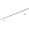 V2Aox Corrimano in acciaio inox 50-200 cm ringhiera corrimano a muro per scale in tubo di acciaio inox set completo bianco V2Aox, Lunghezza:60 cm