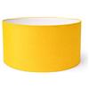 ArG Lighting Paralume Cilindro con Tessuto Cotone, Fatto a Mano, per Lampada da Tavolo, Sospensione, Piantana (50 cm Diametro, 25 cm Altezza, Ocra)