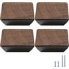 Evionlin Confezione da 4 maniglie quadrate in legno di noce, piccole maniglie per armadietti e cassetti, pomelli per armadio a foro singolo