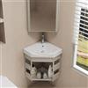 Hynbdes lavabo angolare lavandino bagno piccolo lavandino bagno sospeso lavabo angolare bagno con mobile，adatti per bagni, toilette, camere degli ospiti, piccoli appartamenti cachi-38 * 38