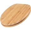 Schläfer 4637154 | Sedile Copriwater Universale Bambus, Tavoletta Bamboo in Legno con Cerniere Regolabili in Acciaio, Copri Wc in Vero Bambù Forma Ovale.